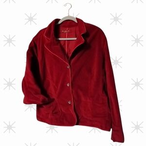 Elegant Red/Burnt Orange(?) Velvet Jacket